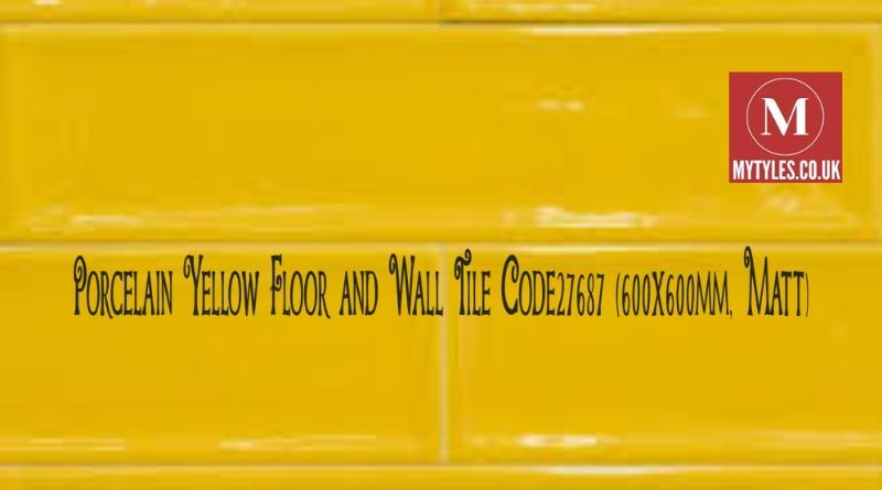 Porcelain Yellow Floor and Wall Tile Code27687 (600x600mm, Matt)