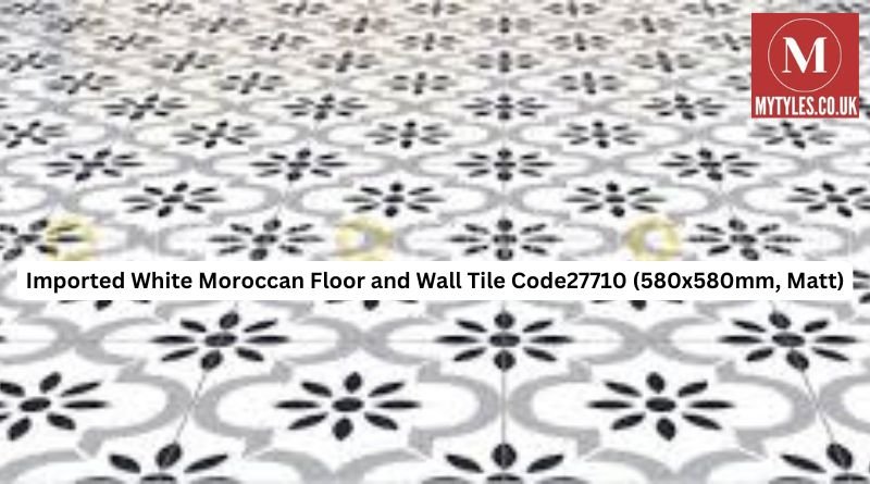 Imported White Moroccan Floor and Wall Tile Code27710 (580x580mm, Matt)