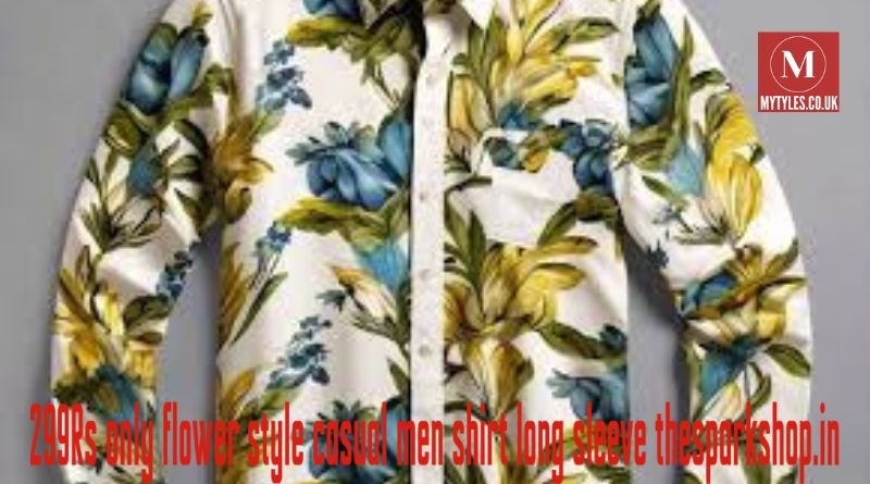 299Rs Only Flower Style Casual Men Shirt Long Sleeve Thesparkshop.in